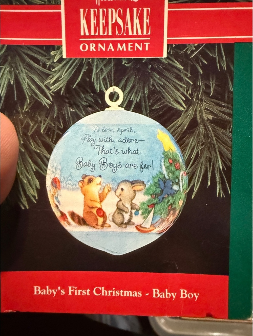 Hallmark Keepsake Baby's First Christmas Ornament Baby Boy